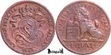 1856, 1 Centime - Leopold I - Regatul Belgiei, Europa