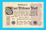 Germania (p#104) 2 000 000 Mark 1923 aUNC+ 'Reichsbanknote' serie: WB; (ROG CITITI DETALIILE!)