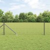 VidaXL Gard Euro cu 13 st&acirc;lpi cu țepi, 0.4 x 25m, din oțel galvanizat gri.