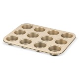 Cumpara ieftin Tava de copt pentru 12 briose ZASS Gourmet, ZG-BW 01 culoare Bronz ProDesign DailyAppliances