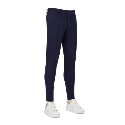 Pantaloni barbati slim bleumarin CH06 foto