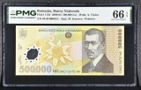 500000 lei 2004 PMG66 unc bancnora gradata