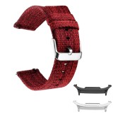 Curea material textil, compatibila cu Samsung Galaxy Watch8 Classic 46mm, Mahon Red