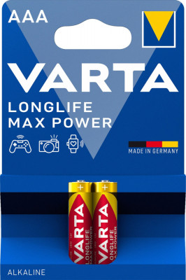 Baterie alcalina R3 (AAA) 2 buc/blister Longlife Max Power Varta foto