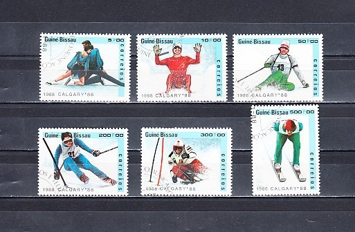 A12 S5 5 - Timbre foarte vechi - Guineea Bissau - sporturi de iarna