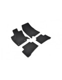 Covorase Auto Mocheta Umbrella Renault Kadjar (2015-) Premium, Fixare Podea, Margine Piele Eco Neagra