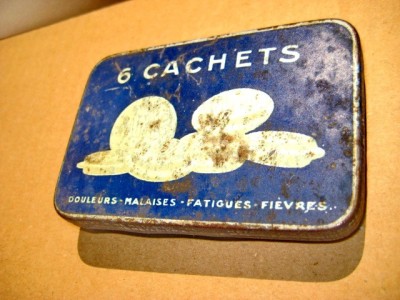 A346-I-Cutie veche 6 Cachets pastile farmaceutice P. Metadier dr. in domeniu. foto