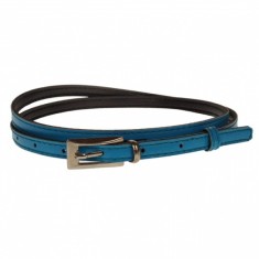Curea dama, casual-eleganta, din piele ecologica, latime 1 cm, albastru - CKD002