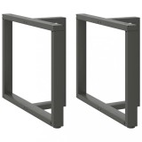 vidaXL Picioare de masă &icirc;n formă de T, 2 buc., antracit, 90x35x(72-73) cm, oțel