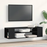 VidaXL Dulap TV de perete, stejar negru, 100x30x26,5 cm lemn prelucrat