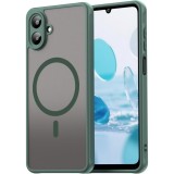 Husa Matte MagSafe pentru Samsung Galaxy A07, protectie completa, contur verde
