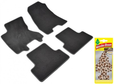 Covorase auto din mocheta Umbrella pentru Nissan X-Trail II (2007-2013) + Odorizant Auto Bradut Wunder-baum Cafe foto