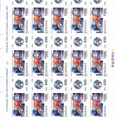 Romania 1996 - Ziua marcii postale, Coala 15 timbre si 15 viniete, MNH - LP1418a