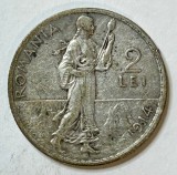 2 lei 1914 Moneda Argint Romania Carol I Rege
