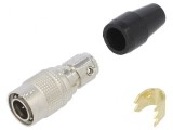 Conector circular HR10 push-pull mufă argintată