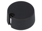 Buton rotativ negru cu indicator plastic &Oslash;6mm &Oslash;31x16mm