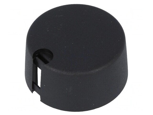 Buton rotativ negru cu indicator plastic &Oslash;6mm &Oslash;31x16mm