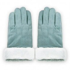 Manusi Dama cu Touchscreen - iberry Winter Gloves Blue/White foto