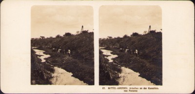 ST79N Mittel Amerika, Arbeiten an der Kanallinie von Panama, stereoscopic photo foto