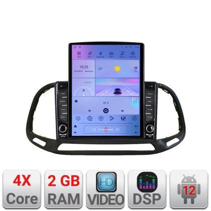 Navigatie Fiat Doblo 2015-2018 K-DOBLO15 ecran tip TESLA 9.7&quot; cu Android Radio Bluetooth Internet GPS WIFI 2+32 DSP Qu CarStore Technology