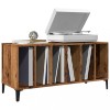 Dulap Discuri Vinil vidaXL Lemn Vechi 100x38x48 cm Maro, Suport Pick-up/TV, Mobila Living, Lemn prelucrat