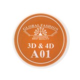 Cumpara ieftin Gel UV 4D plastilina, gel plastart, Global Fashion, A01, 7g, culoare portocalie