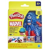 PLAY-DOH MARVEL FIGURINA FLEXIBILA CU ACCESORII CAPTAIN AMERICA 10CM