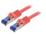 Patch Cord S/FTP Cat6a LSZH Roșu 1m, Logilink