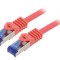 Patch Cord S/FTP Cat6a LSZH Roșu 1m