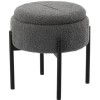 Taburet pentru copii, rotund, spatiu depozitare, 31x28cm, maxim 50kg, gri Household NewTrend