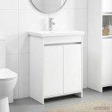 Cumpara ieftin Set de mobilier pentru baie Alb 81 x 40 x 84,5 cm