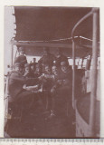 Bnk foto Militari pe vapor - anii `20, Romania 1900 - 1950, Sepia, Militar