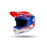 MBS Casca motocross/enduro Ufo Plast Echus, fibra de sticla, rosu/albastru/alb, M, Cod Produs: HE13100BCM