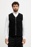 Mos Mosh vestă de l&acirc;nă RYAN culoarea negru, de tranziție, 508970