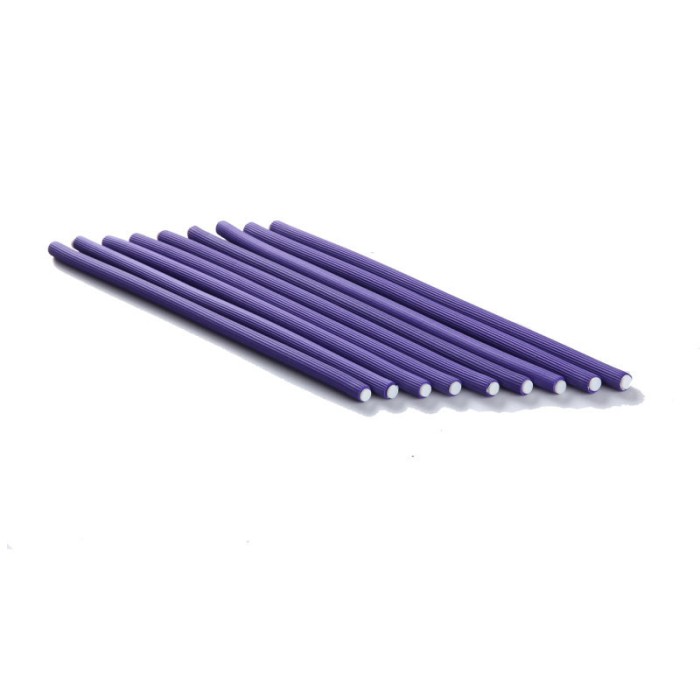 Bigudiuri flexibile violet 0.8*23cm Ihair Keratin 10 buc