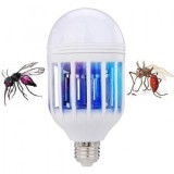 Bec LED Anti Insecte cu lumina 15W - Bec 2in1 Cu Lampa UV Impotriva Insectelor, Anti-insecte, E27