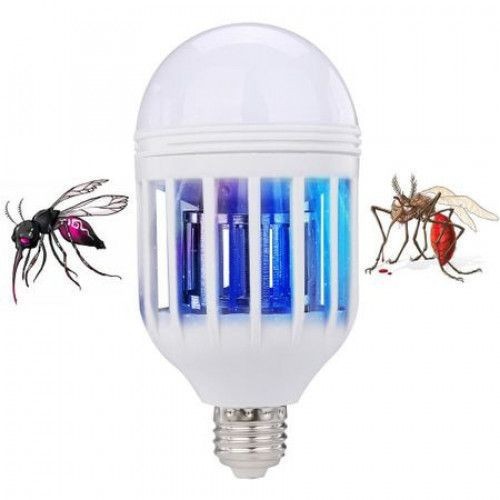 Bec LED Anti Insecte cu lumina 15W - Bec 2in1 Cu Lampa UV Impotriva Insectelor