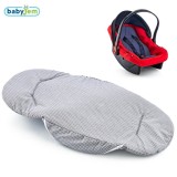 Reductor Scaun Auto BabyJem 0-13 kg Grupa I Bleumarin cu Buline, Husa Detasabila, Compatibil 3-5 Puncte