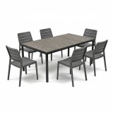 Porto Nova Prime 200 6+1 set de mobilier de grădină nuc-grafit