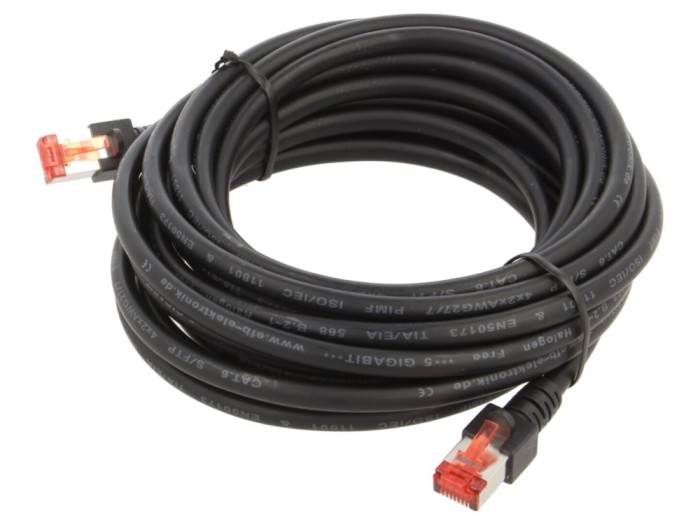 Cablu Patch Cord S/FTP Cat6 Negru 5m