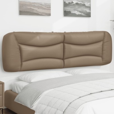 vidaXL Pernă pentru tăblie pat, cappuccino, 180 cm, piele artificială 374611 foto