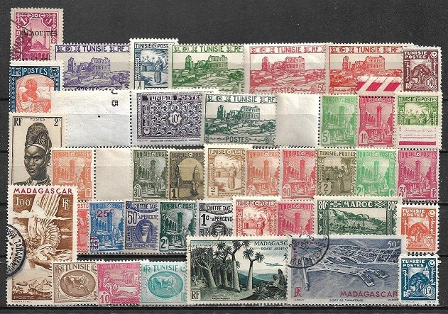 5966 - lot timbre colonii franceze