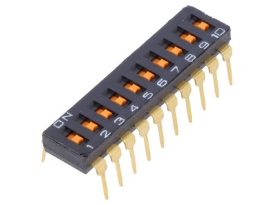 DIP-SWITCH 10 secțiuni ON-OFF 24VDC foto