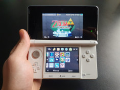 Consola portabila Nintendo 3DS, Ice White, modata foto