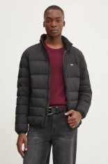 Tommy Jeans geaca de puf barbati, culoarea negru, de tranzitie, DM0DM20686