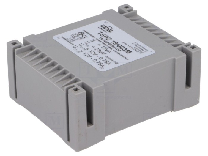 Transformator PCB &icirc;ncapsulat 18VA 230V AC