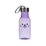 Bidon de apa cu capac, Model Ursulet, 350 ml, Lila, Plastic, ATU-087519, Oem