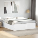 Cadru de pat alb 180x200 cm din lemn prelucrat