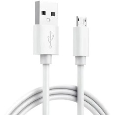 Cablu de Date și &Icirc;ncărcare Rapidă 2A Micro USB Alb - Bulk