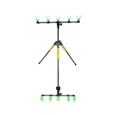 Tripod telescopic cu suport pentru lansete cu 5 posturi foto